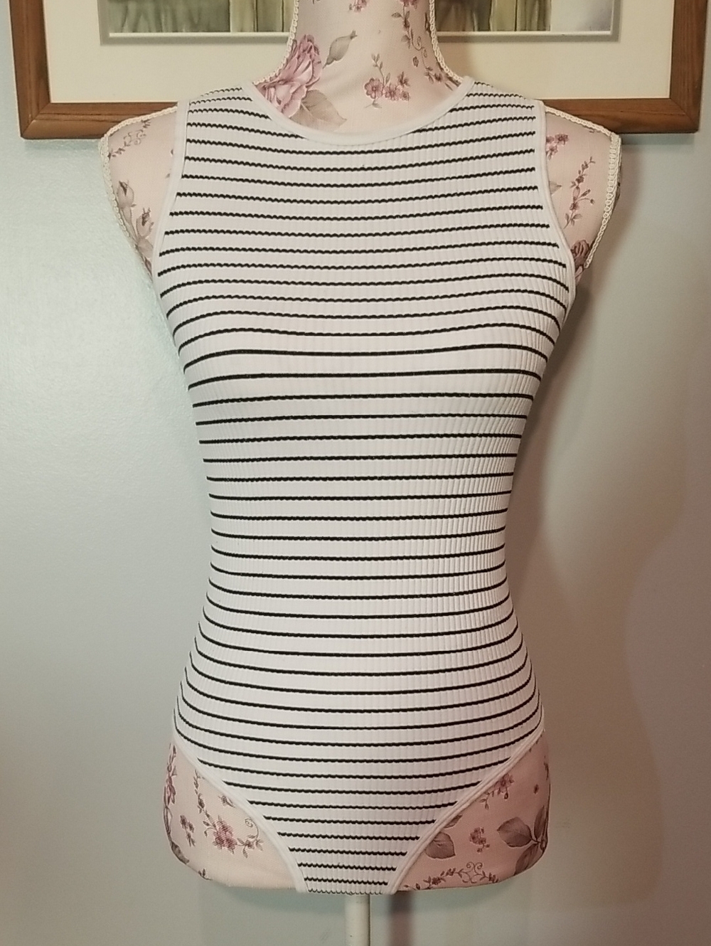 Aura White & Black Bodysuit